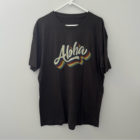 Aloha Shirt Mens Extra Large Gray Multicolor Hawaiian Tropical Outdoors Casual - Picture 1 of 8